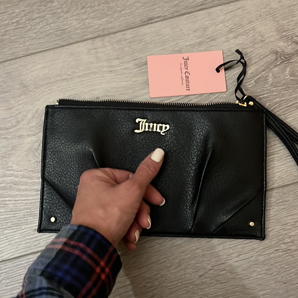 Juicy Couture Black Forget Me Not Wristlet